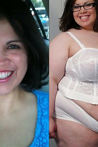 ginormous wonderful dame invitingly posing in lingerie