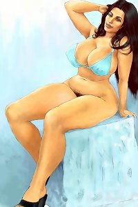 voluptuous bellowing showing off massive breasts in insane lingerie